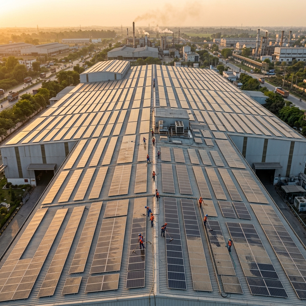 Commercial GIDA solar panel cleaning - Gorakhpur