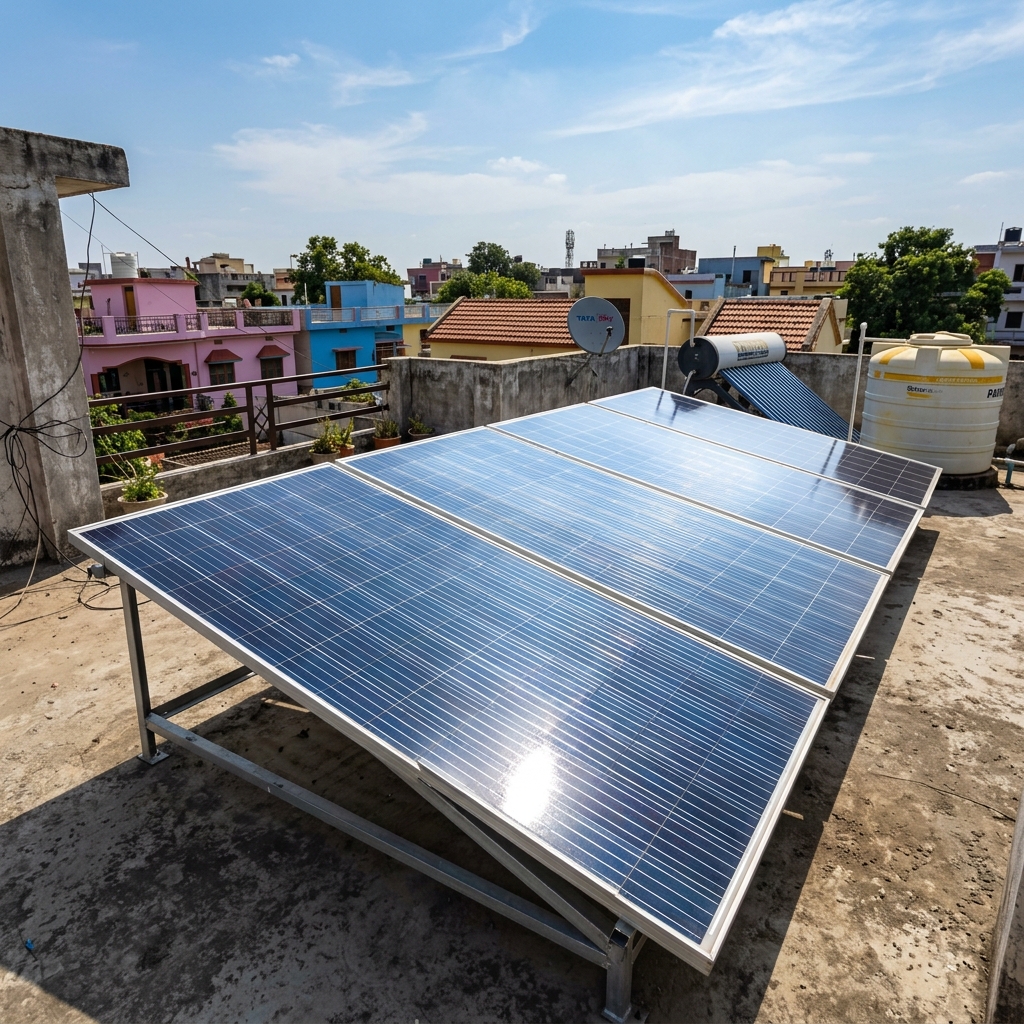 Clean residential solar panels after service - Gorakhpur